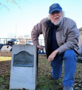 Yours Truly with Crockett plaque in Paris TX